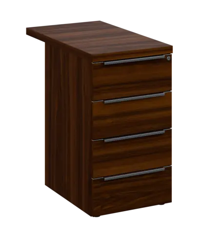 SIKC - 81 kontejner přístavný, 4-zásuvkový, deska 36 mm, centrální zámek, ořech královský